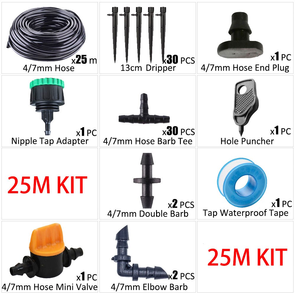 4/7mm Hose Drip Irrigation System 360 Degree Adjustable 8 Hole Sprinkler Garden Watering Kit Inserting Ground Micro Flow Dripper: PURPLE