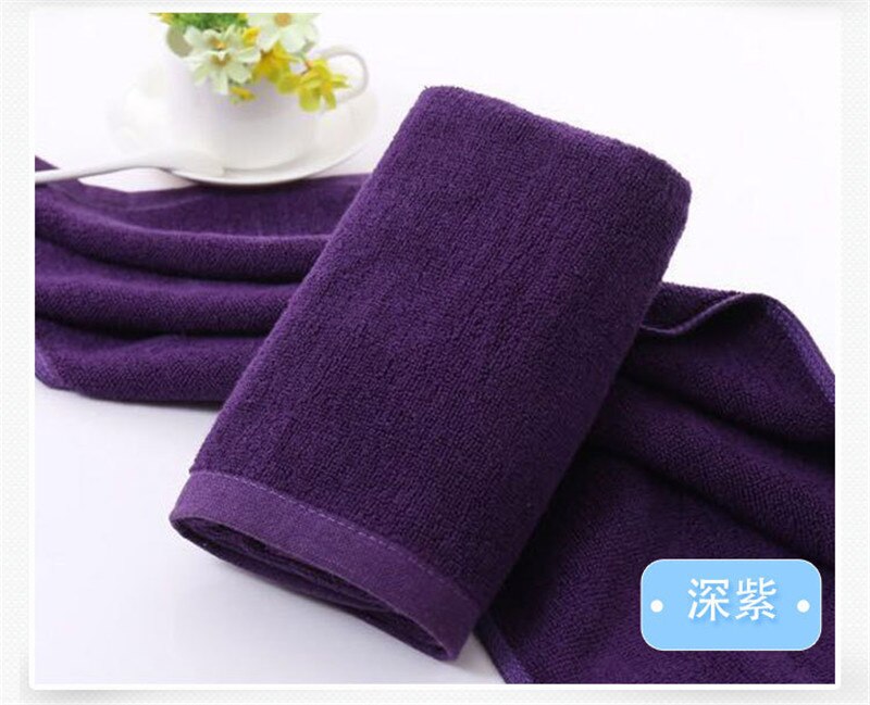 Serviette de bain de pieds 8 couleurs | hôtel, serviette de bain de pieds, serviette de Spa, serviette Super douce, absorbante, sèche pour le visage, pour adultes: purple1 34x75cm 120g