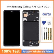 TFT Incell LCD For Samsung Galaxy A71 A715 Display Touch Panel Digitizer Screen Frame Replacement Tools Adhesive