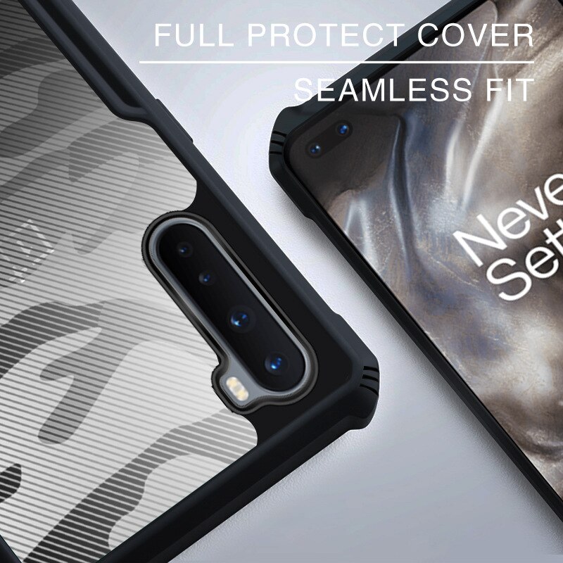 For One Plus 8 Pro Case Camouflage Acrylic PC+TPU Airbag Shockproof Armor Case For OnePlus Nord Anti-knock Back Cover Rzants