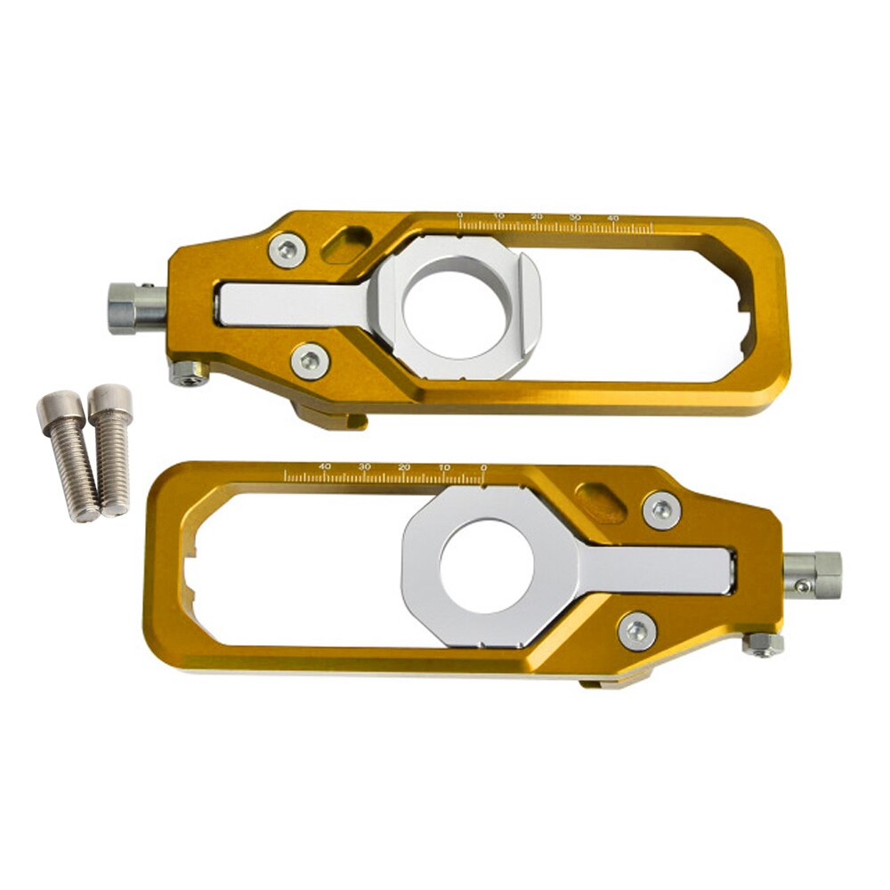 For BMW S1000RR CNC Aluminum Left & Right Chain Adjusters with Spool Tensioners Catena: Golden