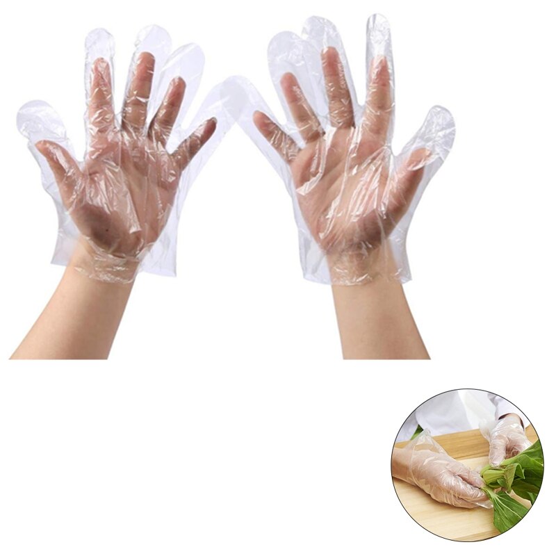 Disposable Food Preparation Gloves-600 Plastic Food Safety Disposable Gloves, Food Handling, Transparent