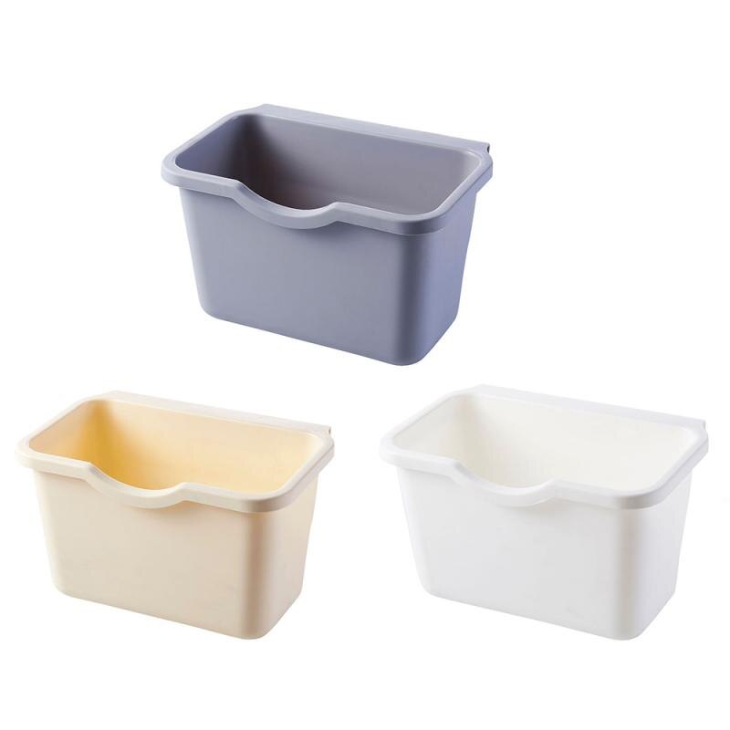 Kitchen Cupboard Back Trash Can Cabinet Door Garbage Bin Hook Hanging Waste Container Rubbish Bucket Plastic Dustbin Basket