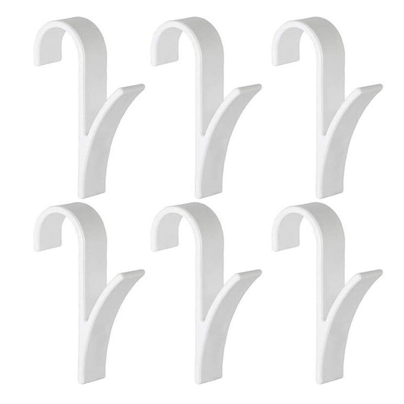 Küche Badezimmer KleiderbüGel Clips Lagerung Gestelle Weiß Aufhänger für Beheizte Handtuch Heizkörper Schiene Kleidung Schal Aufhänger Halfter: Weiß 6Stck