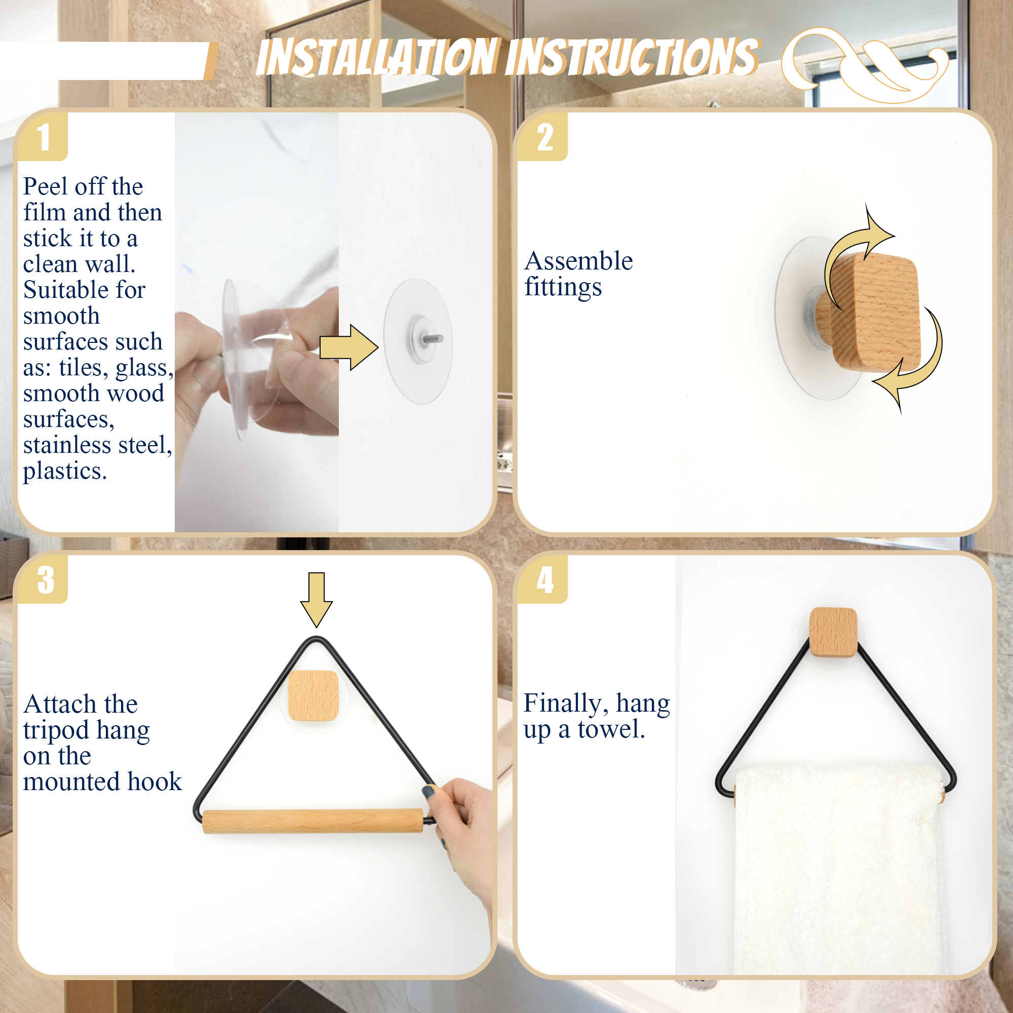 Portarrollos de madera para baño, portarrollos de papel de contacto, estante de almacenamiento para el hogar, accesorios para el baño