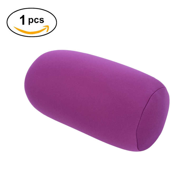 Comfortabele Rugkussen Micro Mini Microbead Rugkussen Roll Sierkussen Reizen Thuis Kantoor Slaap Neksteun Leuke Kussen: Paars