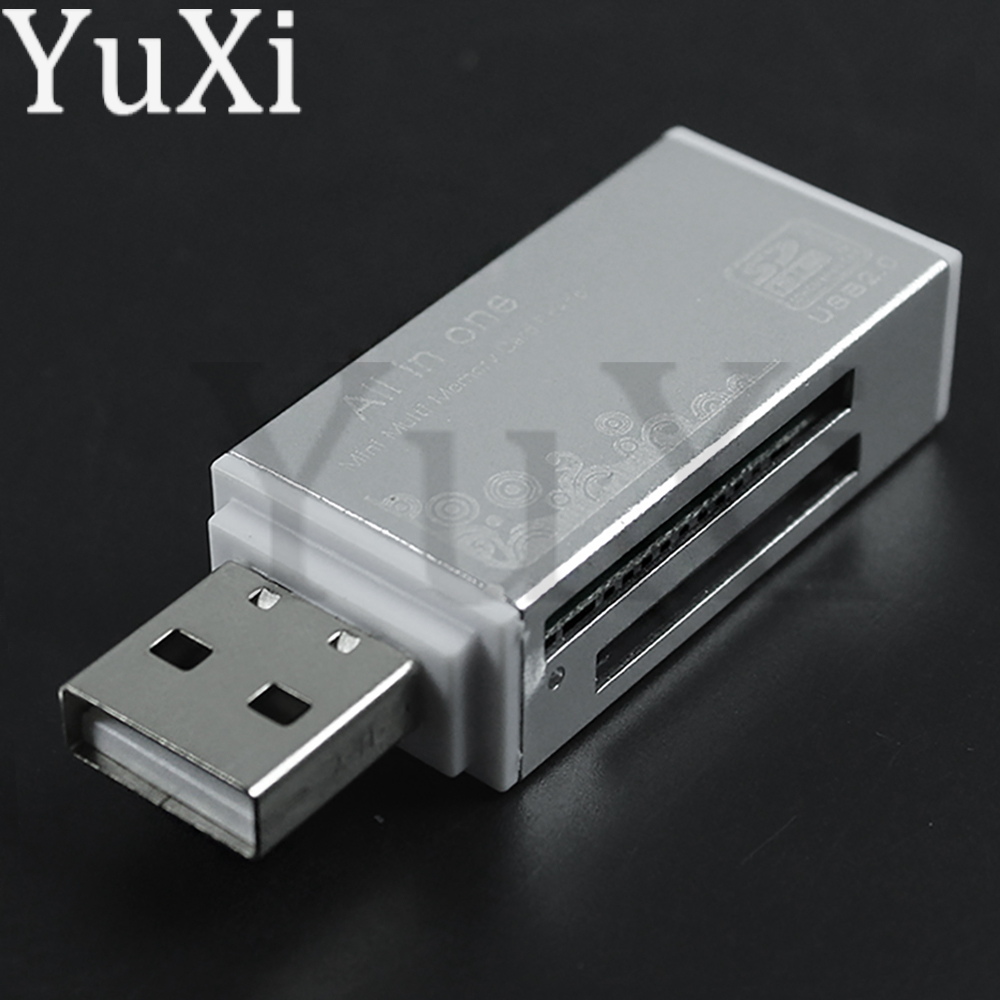 Lector de tarjetas USB 2,0, lector de tarjetas multimemoria todo en 1 para SD TF MS M2, adaptador de tarjeta SDHC, enchufe para ordenador portátil, PC de escritorio, 1 ud.: green