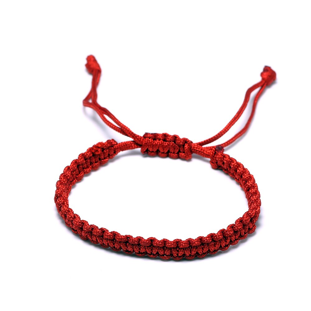 Tibetan Buddhist Red String Bracelet For Men And Men Adjustable Lucky Knot Bracelet Handmade Stretch Rope Bracelet: Default Title