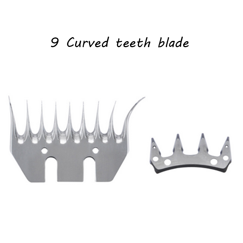 Sheep clipper blade 9 13 teeth straight curve wool electric hair removal shearing portable device blades Beiyuam: 9 curve blade