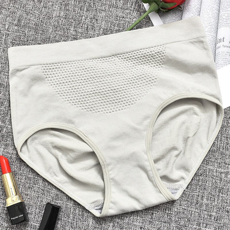 Leak Proof Menstrual Panties Women Pants Women Underwear Period Cotton Waterproof Briefs Plus Size Female Lingerie: Gray