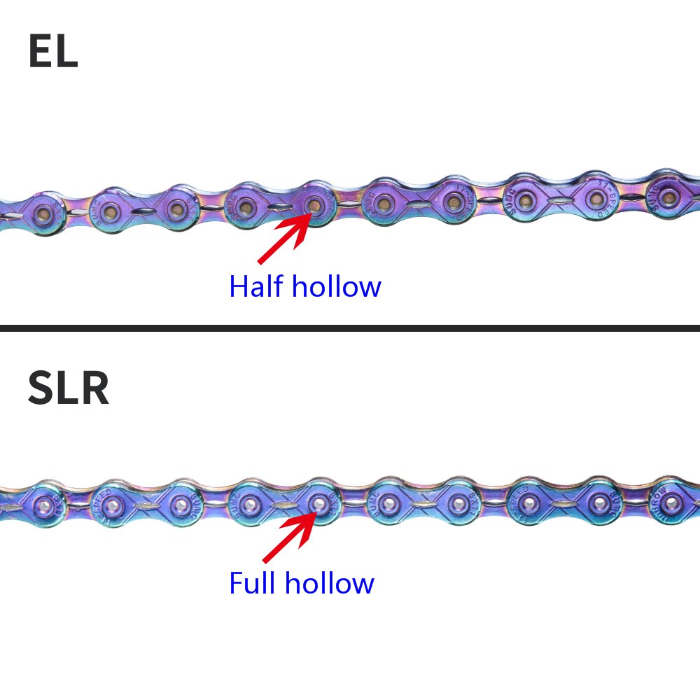 ZTTO 9/10/11/12 Speed Bicycle Chain Mountain Road Bike Variable Speed Chain MTB Chain 116 Section Steel Half Hollow Bike Chain
