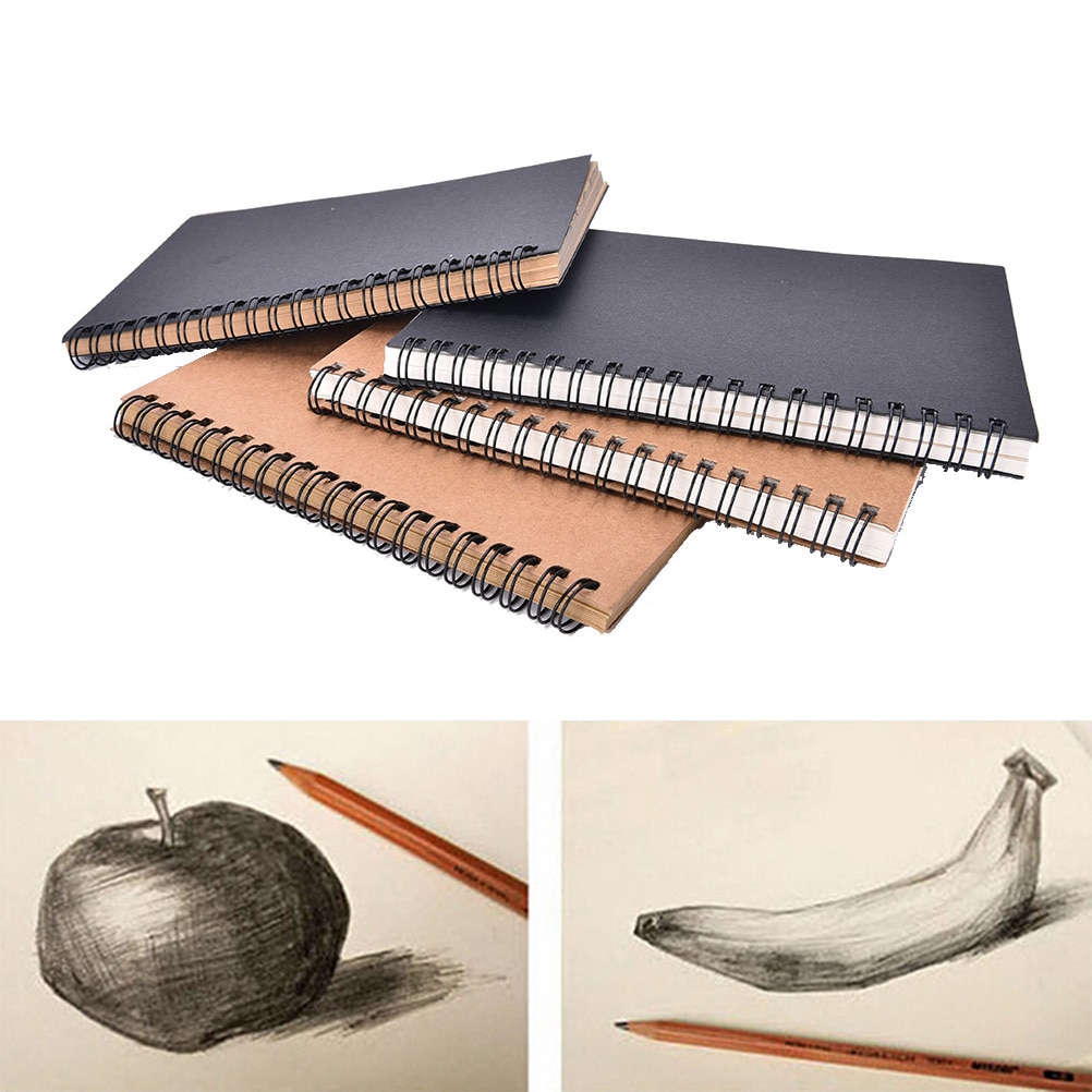 50 sheets Blank Sketchbook Diray for Drawing Graffiti Painting Sketch book Kraft spiral notebook Office School Supplies