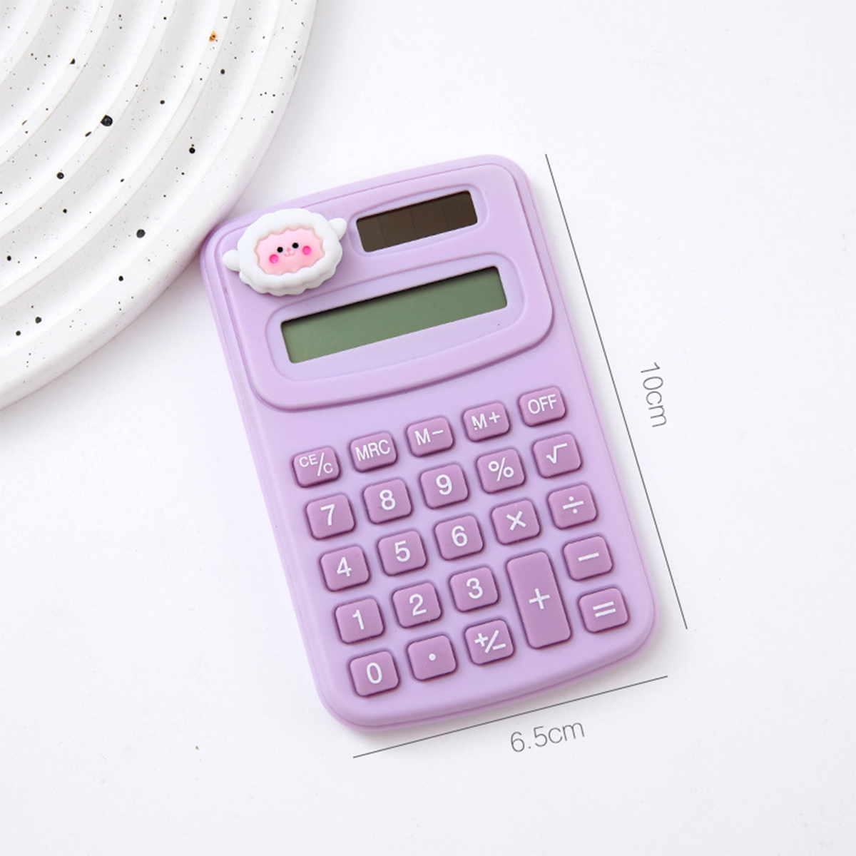 Portable Mini Cute Calculator Cartoon Digit Calculator Students Office School Supplies Stationery: Pink