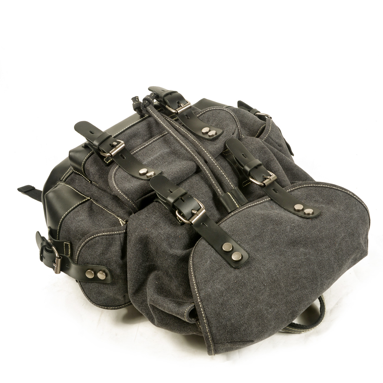 Ombro ao ar livre dos homens saco de estudante casual mochila de viagem de grande capacidade saco de escalada de couro de lona