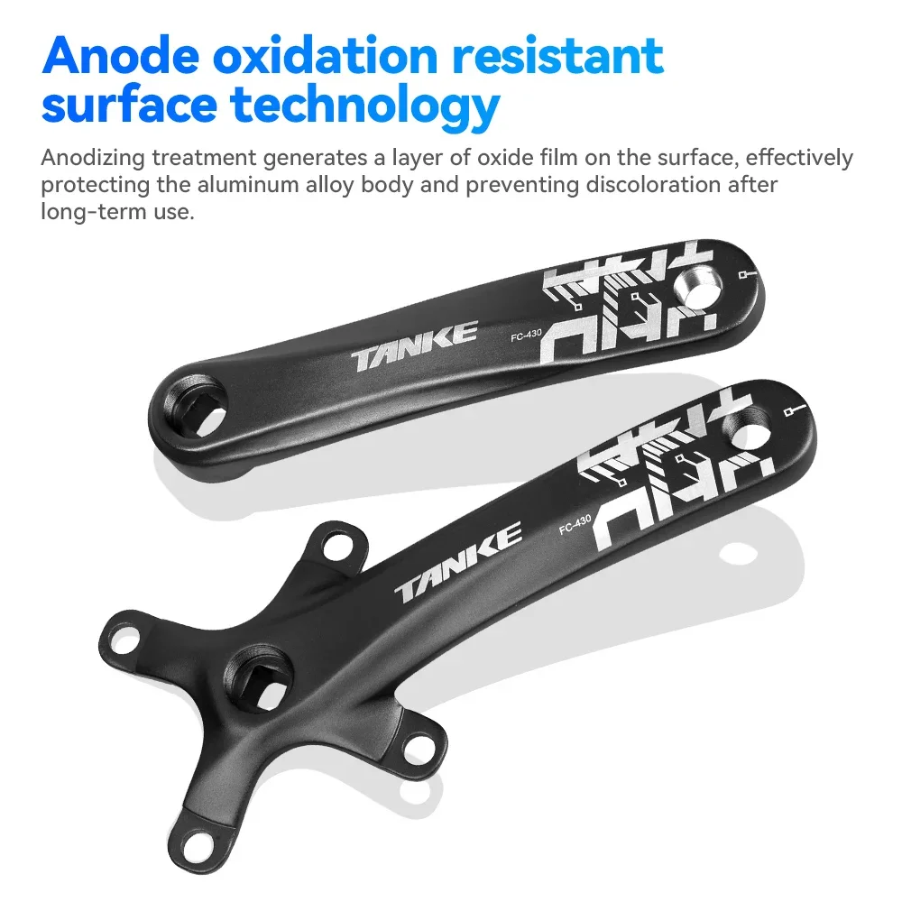 TANKE vélo manivelle trou carré pignon 104BCD 170mm rouge noir manivelle ronde 32/34/36/38/40/42/44T plateaux étroits vtt pédalier