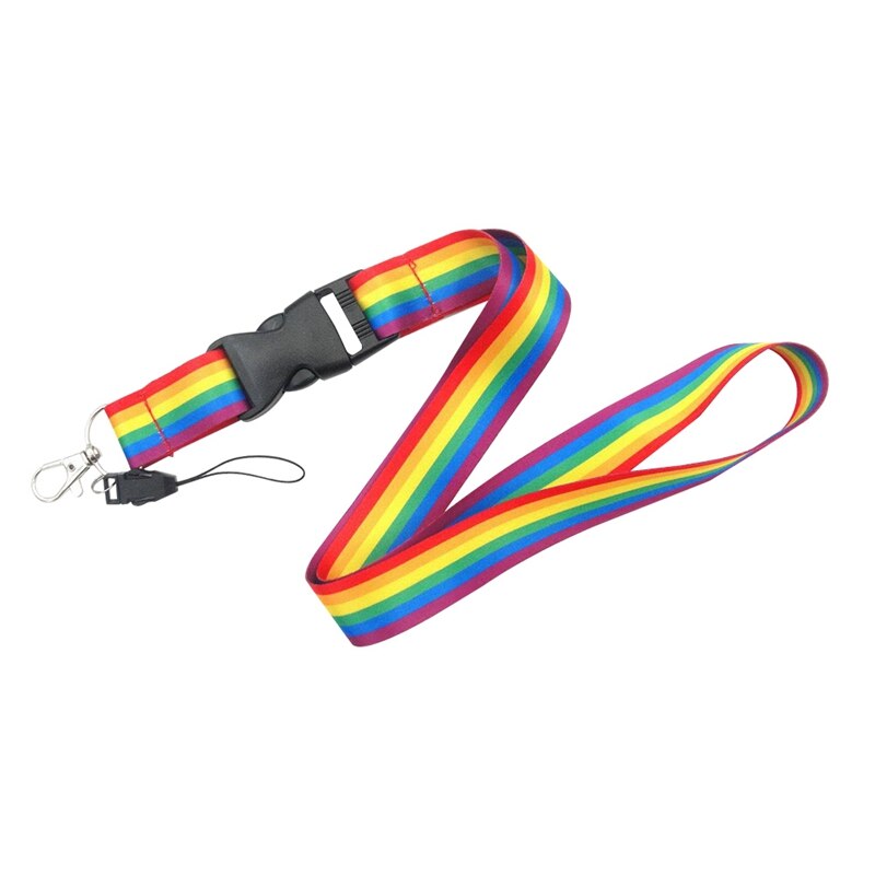 Regenbogen Homosexuell Stolz praktisch Riemen Hals Lanyards mit schnell Freisetzung Schnalle für Schlüssel Ich würde Karte praktisch USB Halfter hängen Seil