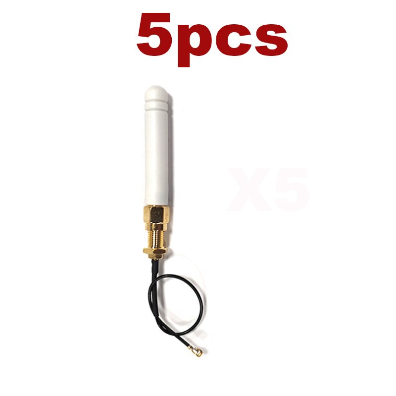 433 MHz antenne lora blanc 3dbi SMA connecteur mâle pliant 433 mhz antenne directionnelle + 21cm RP-SMA/u.FL câble queue de cochon: 5pcs