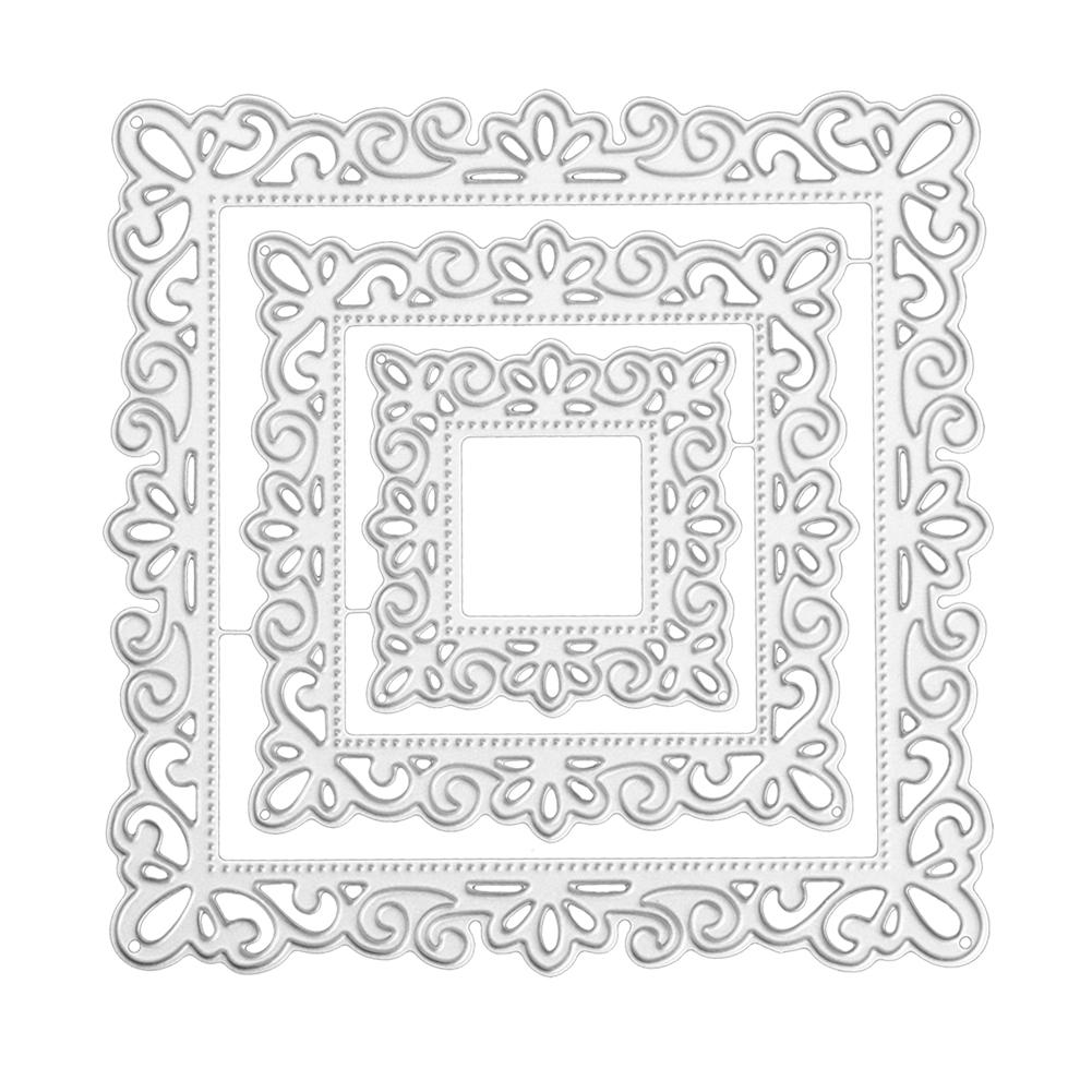 Metal Frame Dies Circle Stencils for Embossing Paper DIY Scrapbooking Wedding Cards Photo Album Delicate Making: B