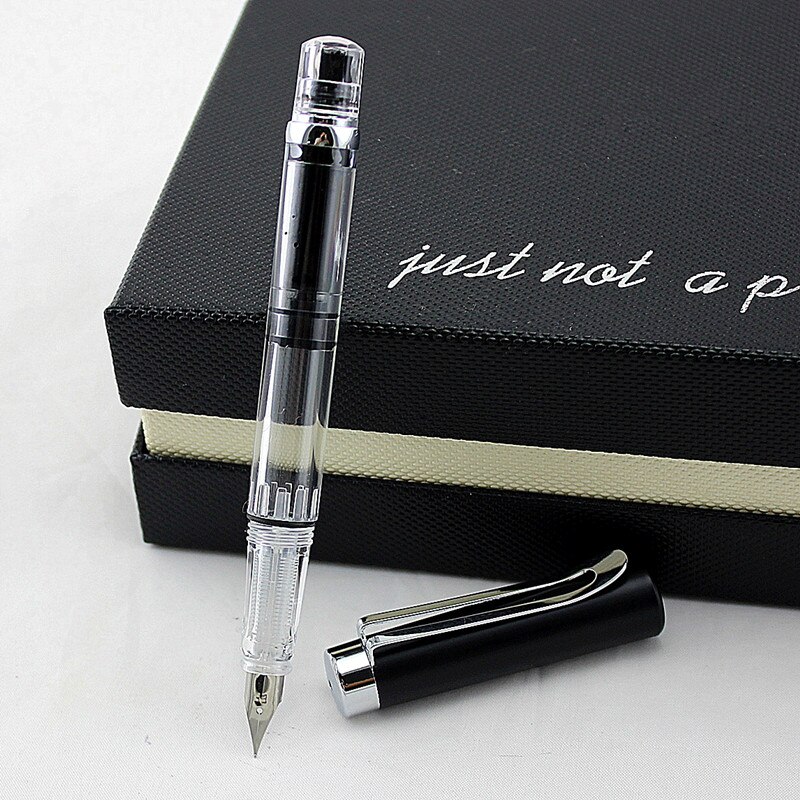 student Fountain Pen Transparent Piston Fountain Pen Demonstrator Fountain Pen: R / EF