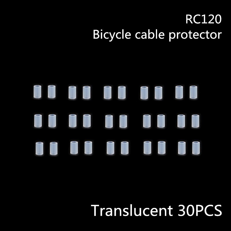 RISIKO Fahrrad Hülse Gummi Kabel Schutz für Rohr Linie Rohr Bremse Schicht Ultraleicht MTB Rahmen Schutzhülle Silikon Kabel führen: 30Stck-RC120-Weiß