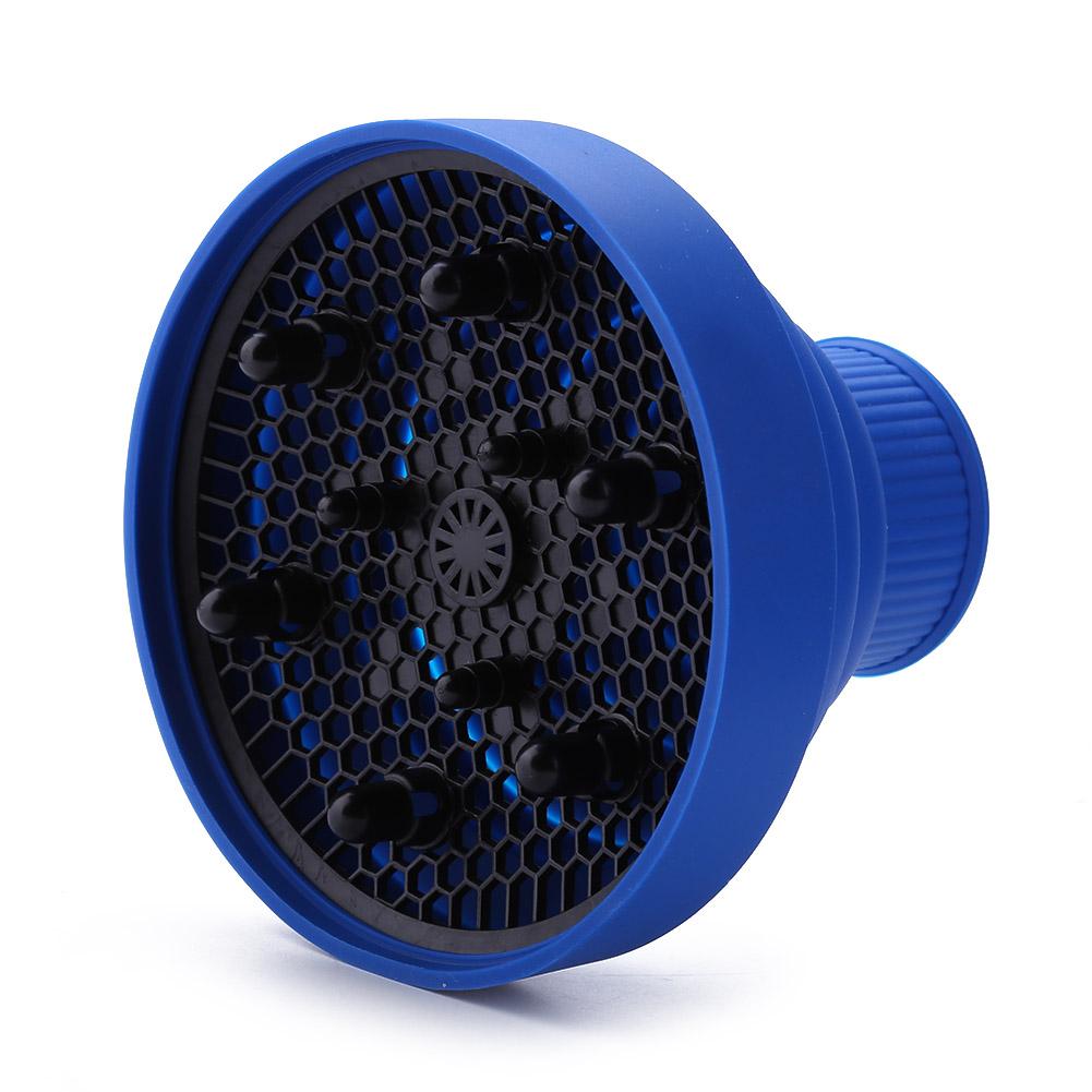Professionele föhn diffuser cover opvouwbare siliconen kap föhn haarkap kap kapsalon krullen styling haarverzorgingstools: Blauw