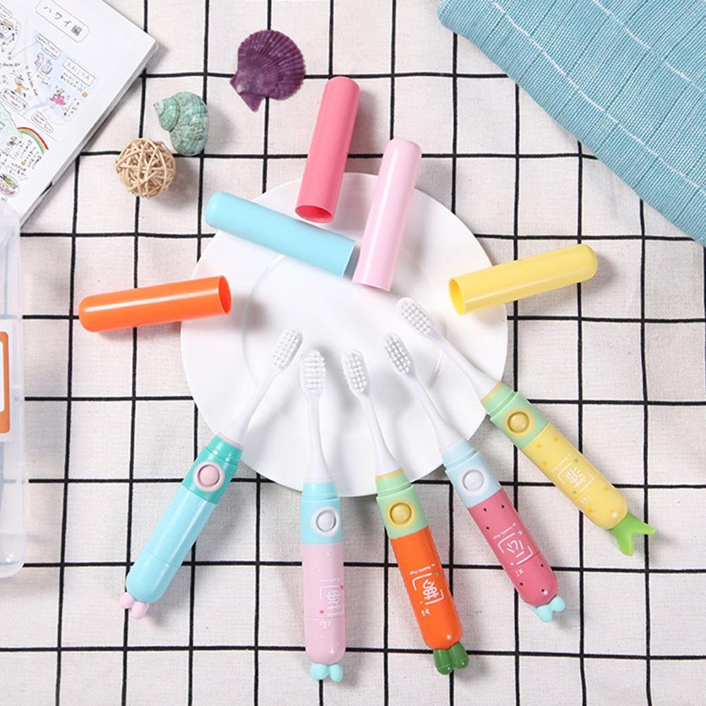Adult Children Electric Toothbrush Portable Mini Ultrasound Couple Kids Cartoon Travel Set