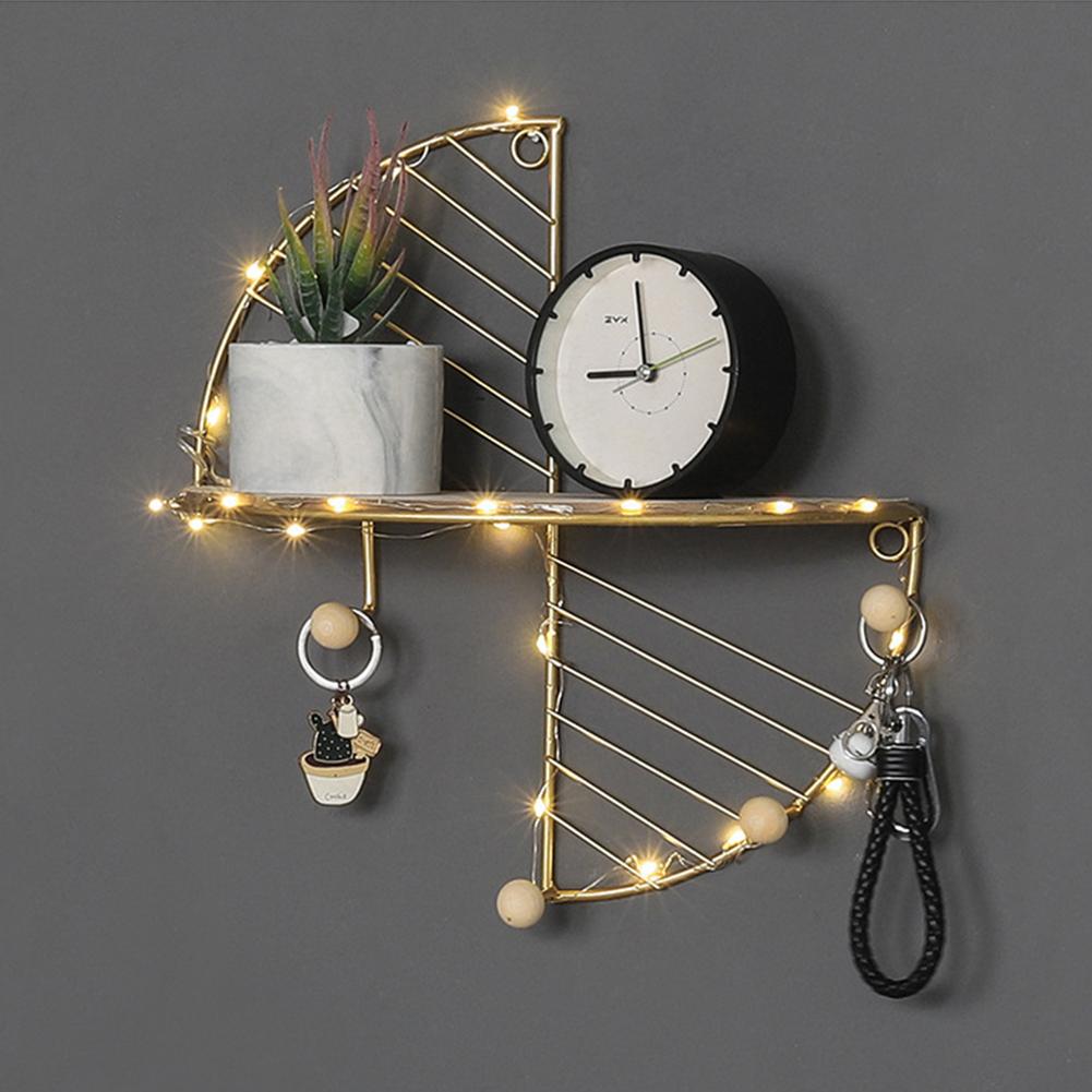 Multi-functional Fine Craft Wall Storage Shelf Bedroom Wall Mounted Plant Pot Organizer Rack For Bedroom Living Room