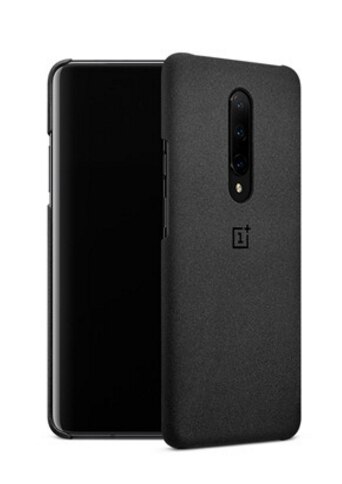 100% Officiële Bumper Case Voor Oneplus 7 8 Pro 8T Zandsteen Nylon Carbon Karbon Bumper Orginal Transparant Clear Back cover: 7 pro sandstone