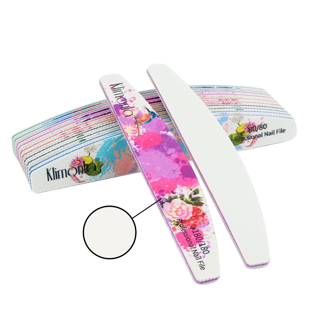 3/5/10 pz/lotto lima per unghie professionale 100/180 mezzaluna carta vetrata blocchi di levigatura per unghie rettifica lucidatura strumenti per la cura del manicure nuovo