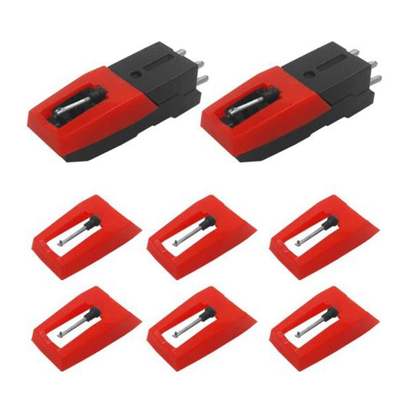 1 set tonabnehmer für vinylplattenspieler mit universellen ersatznadeln für lp-plattenspieler: Default Title