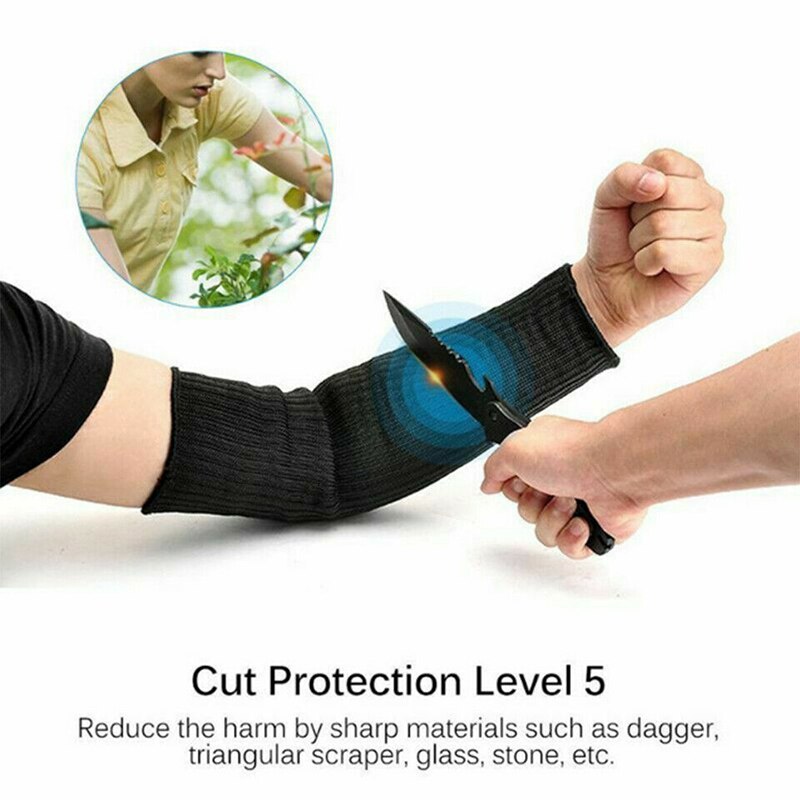 1 pair Cut-Resistant Sleeve Outdoor Work Safety Anti-cutting Arm Guard Protective Glove Arm Guard Protection