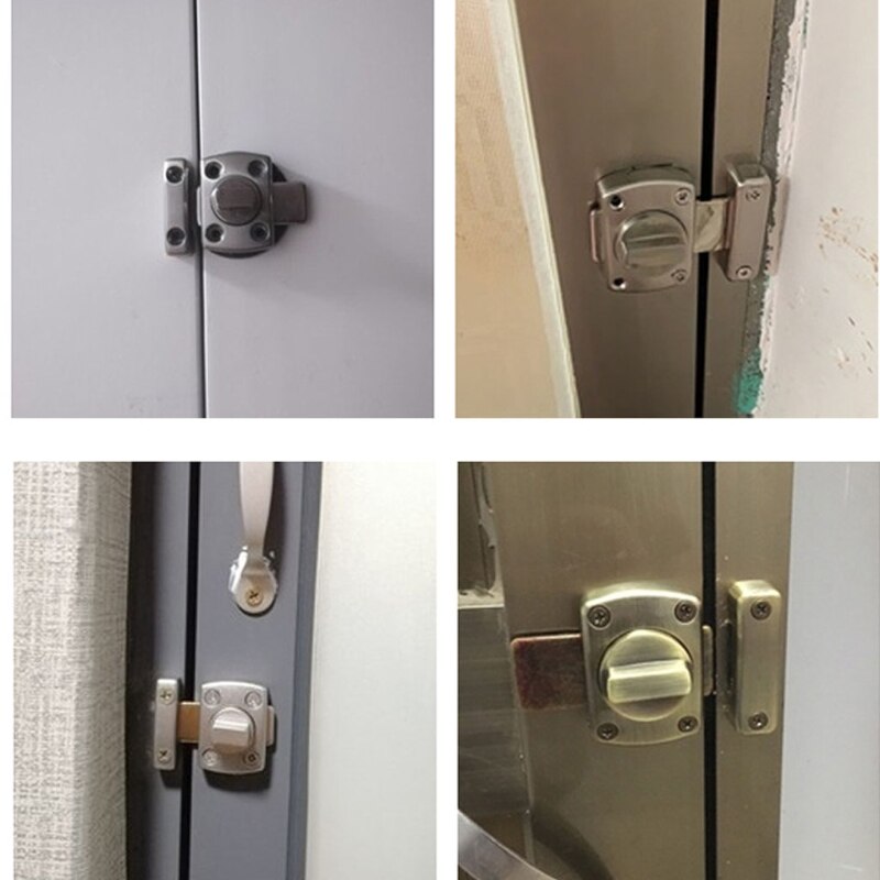 D7WA Zinc Alloy Rotate Bolt Lock Gate Latches Keyless Twist Lock fit for Wardrobe