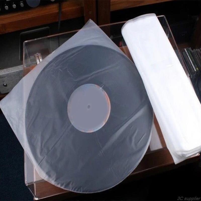 50er- pack lp-innenhüllen – transparente schutzhüllen aus kunststoff für vinyl-schallplatten, ideal zum aufbewahren und für unterwegs