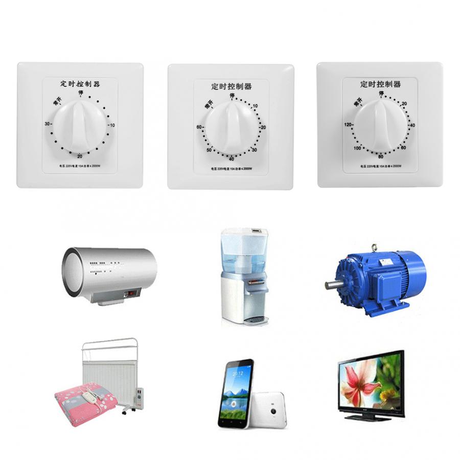 AC 220V 30/60/120 Minutes Temporizador Controller Countdown Mechanical Timer Swtich High Power Temporizador Digital