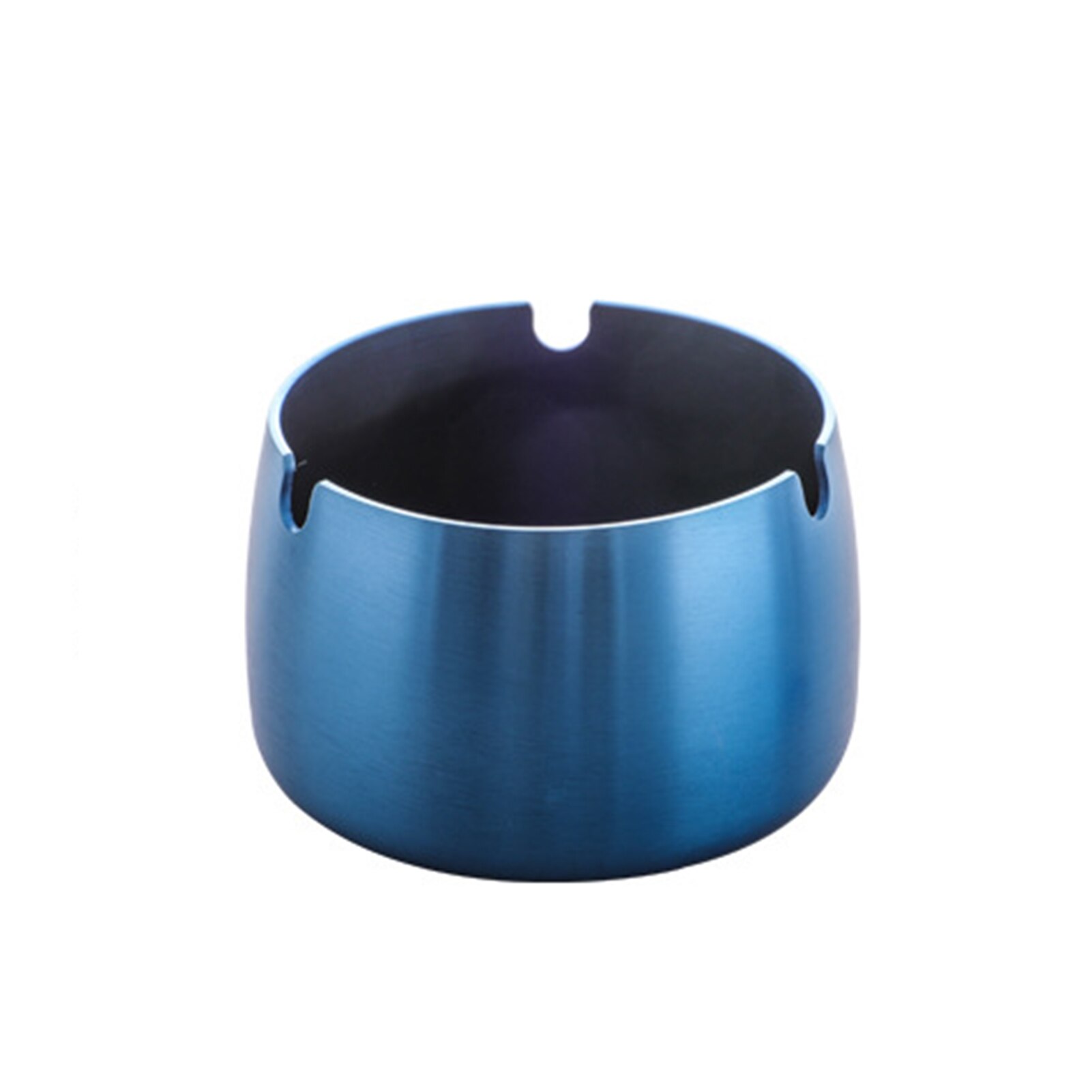 Rvs Asbak Ronde Portable Grote Capaciteit Winddicht Outdoor Indoor Tuin Terras Balkon Huishouden Asbak: Blue