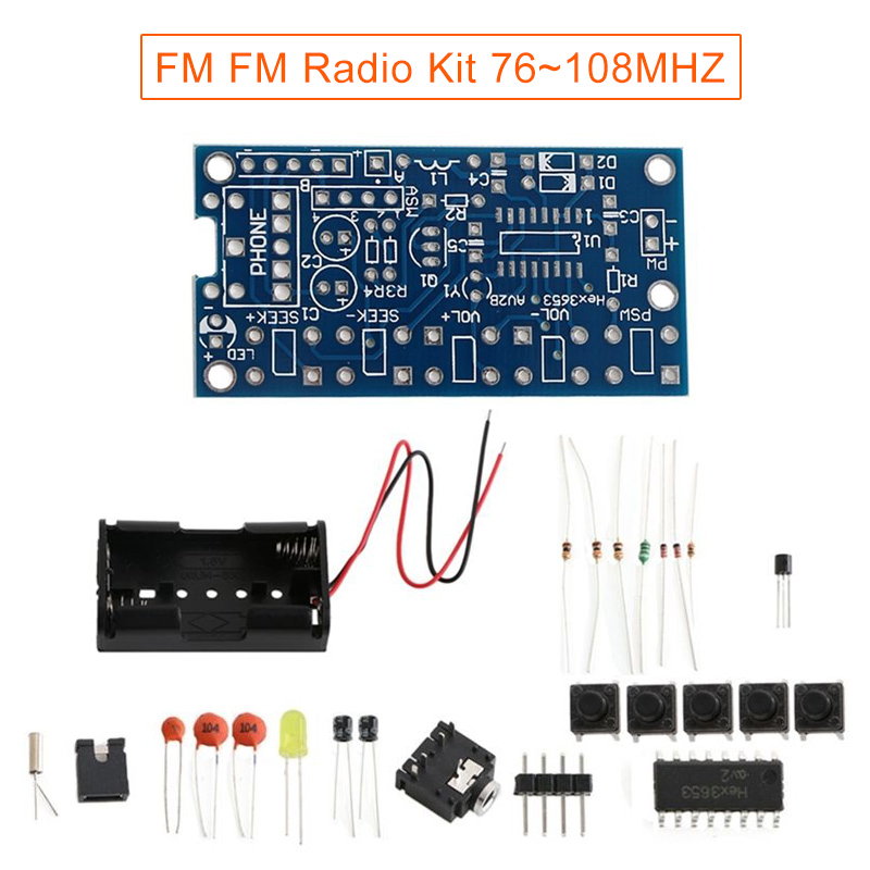 Kit de receptor de Radio FM estéreo inalámbrico, módulo DIY de 76MHz-108MHz PUO88