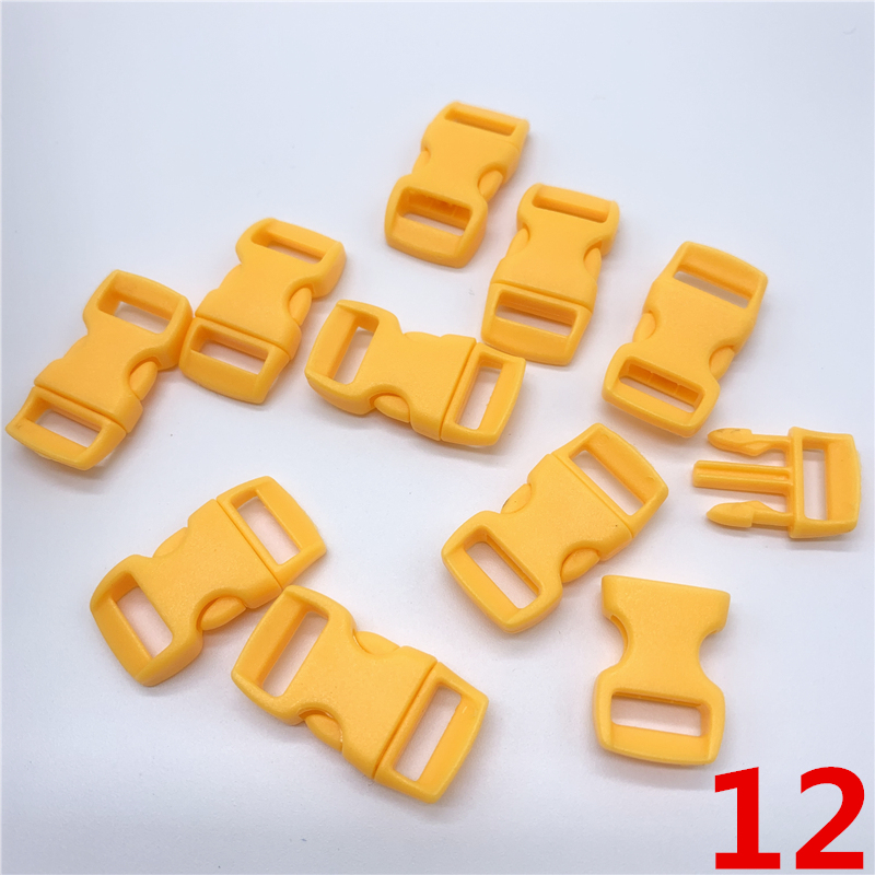 10 sztuk/partia 10mm boczne zwolnienie klamra zakrzywione spadochron 550 bransoletka Paracord dla obroża pasek taśmy odkryty obóz: 12