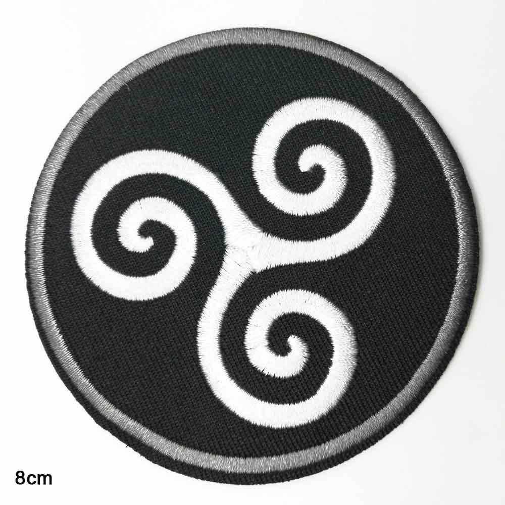 Witte Ronde Cirkel Ijzer Op Geborduurde Kleding Patches Voor Kleding Stickers Kledingstuk