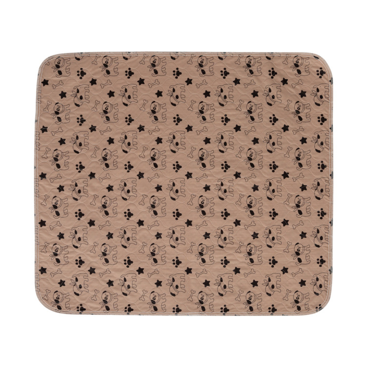 Tapis imperméable lavable pour animaux de compagnie, couche lavable pour chien, réutilisable, tampon d'urine pour animaux de compagnie, tampons absorbants rapides pour le sommeil, doux, couverture de lit: coffee / 30x30cm