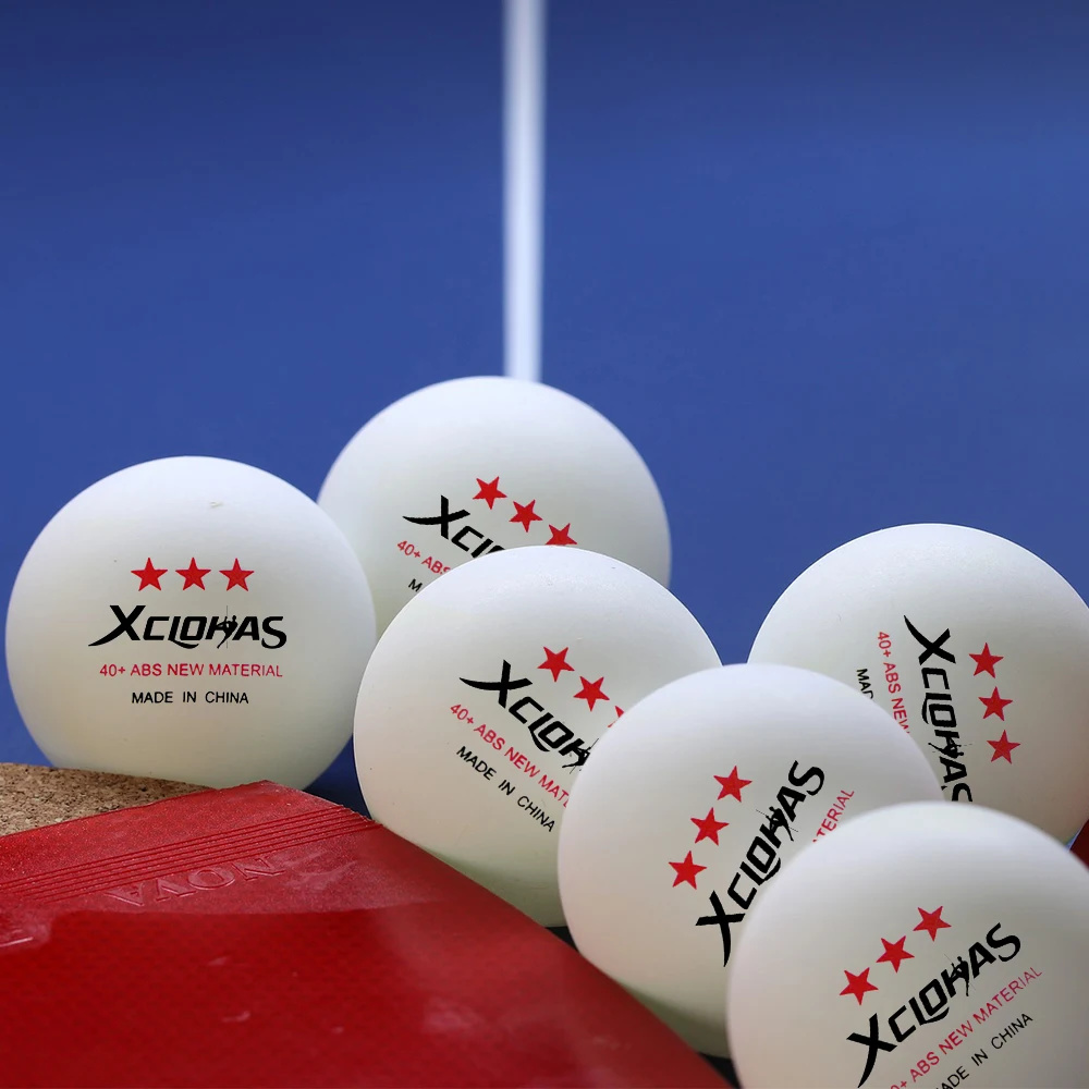 XCLOHAS 3 Star Table Tennis Ball Material ABS Plastic 10-100PCS Ping Pong Balls 40mm Training Table Tennis Ball