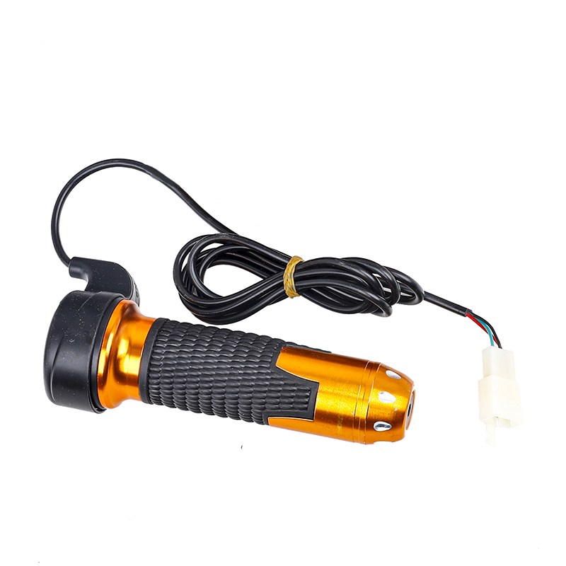 Electric Bicycle/Scooter/Motorcycle Aluminum Alloy Rolling Handle Set Speed Gas Handle/Throttle/Accelerator: light yellow