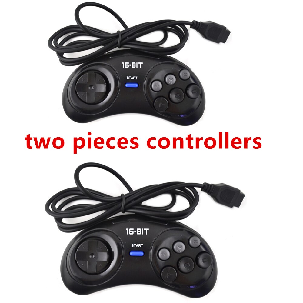 1/2 Pcs Game Controller Voor Sega Genesis 16 Bit Handvat Controller 6 Knop Gamepad Voor Sega md Game Accessoriese: two controllers