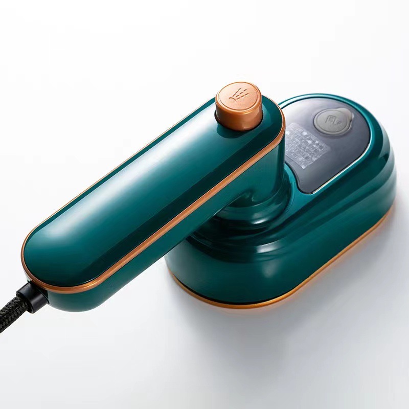 Mini Rotating Steam Iron Handheld Wet And Dry Double Steam Generator Portable Garment Steamer Home Travelling Hanging Ironin: green / UK