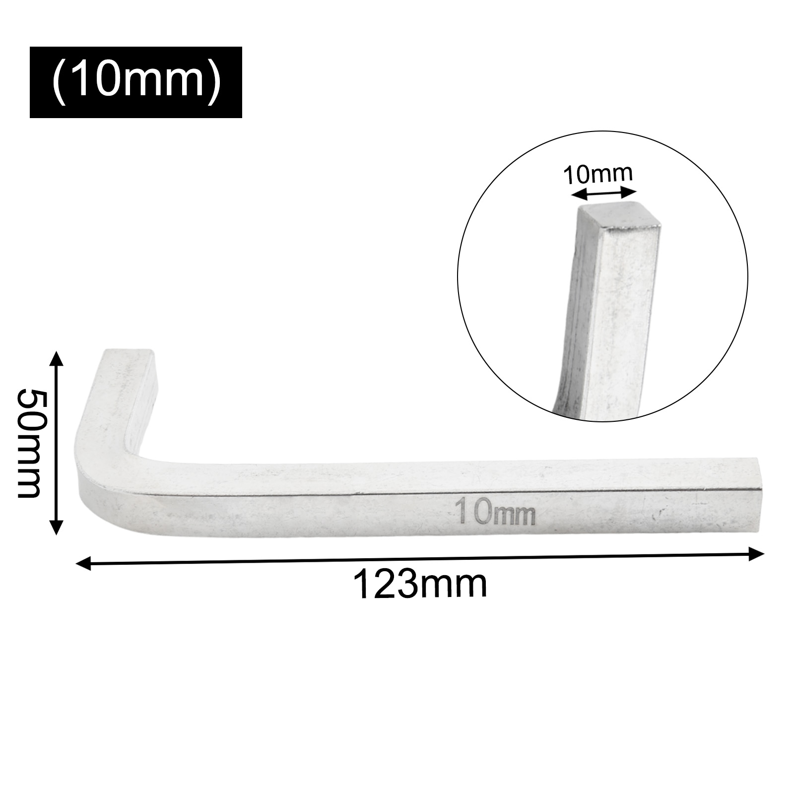 Tournevis à tête carrée en forme de L, Dnomium, acier au vanadium, 3-10mm, carré, 4 pointes essorées, outils à main, 1PC: Rouge
