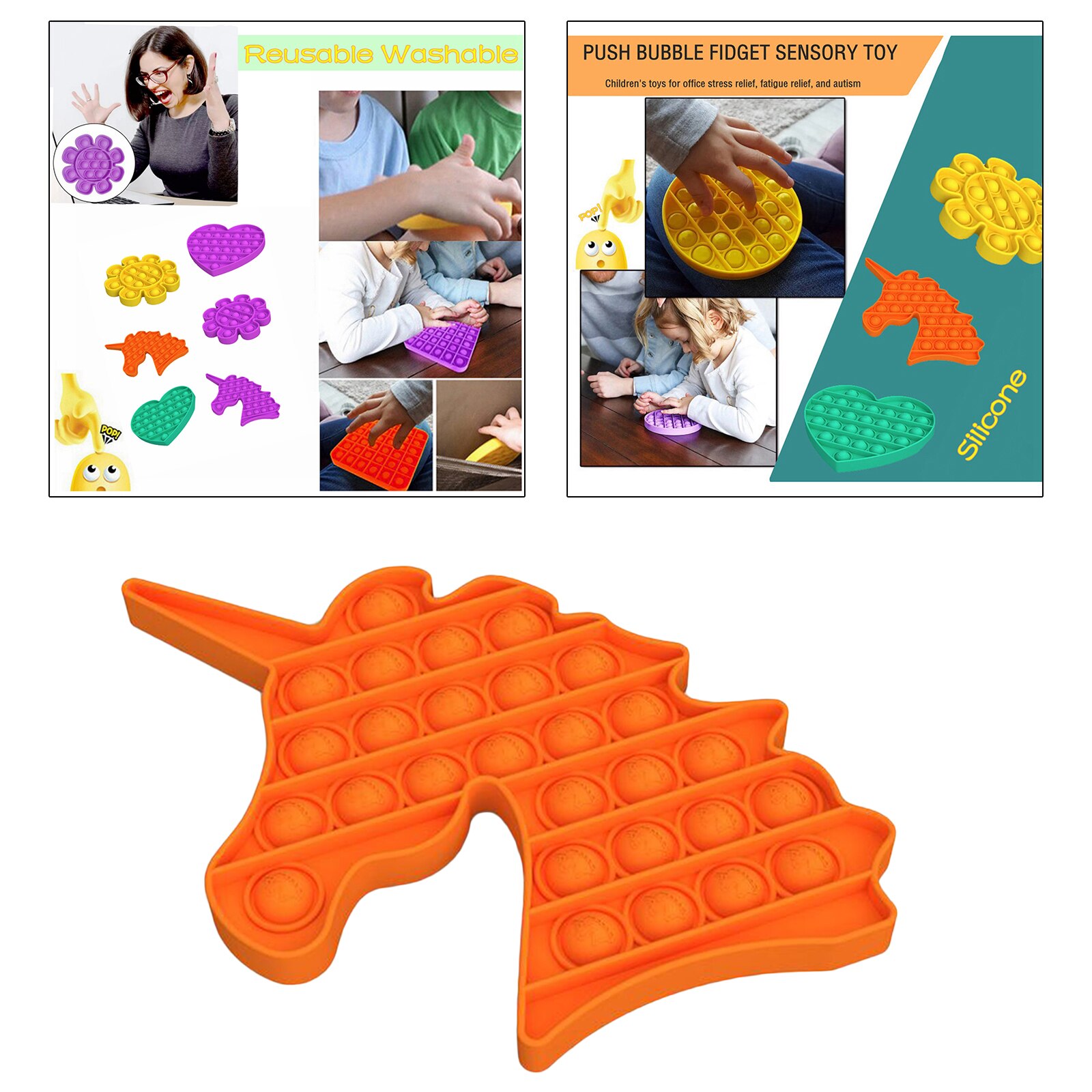 Push Bubble Sensory Fidget Toy Stress Reliever for Adults Game Fidget Toy Game Simple Fidgets Stress Toys