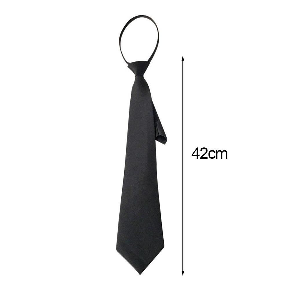 Black Clip On Tie Security Ties For Men Women Doorman Steward Matte Black Necktie Black Funeral Tie Clothing Accessories