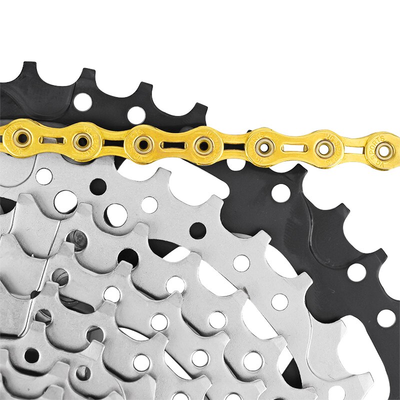 Fahrrad Kette 8 9 10 11 Geschwindigkeit MTB Rennrad Halb/Voll Hohl Kette Silber Gold Regenbogen Ketten für shimano SRAM Campanolo System