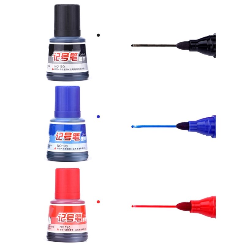 1 Fles 36Ml Refill Inkt Voor Bijvullen Inkt Whiteboard Marker Pen Zwart Rood Blauw School Kantoorbenodigdheden Wholesalse