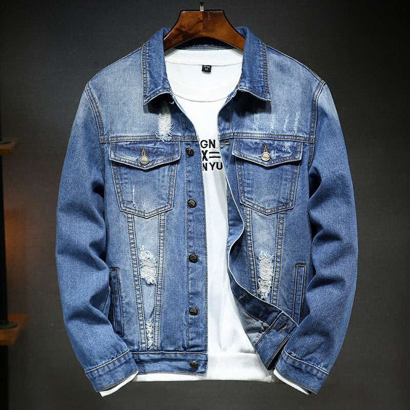 Spring Autumn Men jeans Jacket Thick Mens top Coat Denim Jacket Wild Youthful Outwear brand clothes