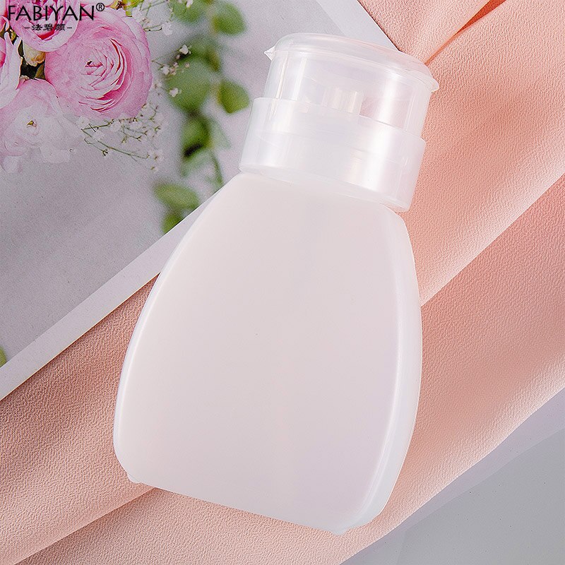 1Pc 250ml Nail Art Empty Plastic Bottle Polish Remover Alcohol Press Pumping Dispenser Nail Art UV Gel Cleaning Manicure Tool: Arc 